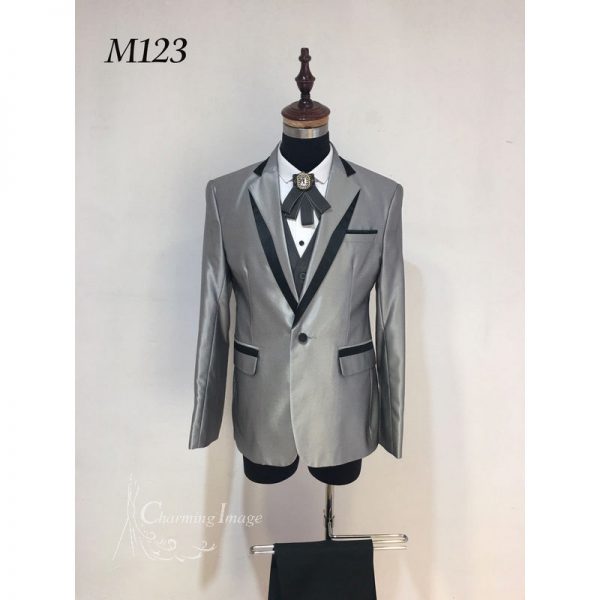 銀色時尚男士禮服 M123